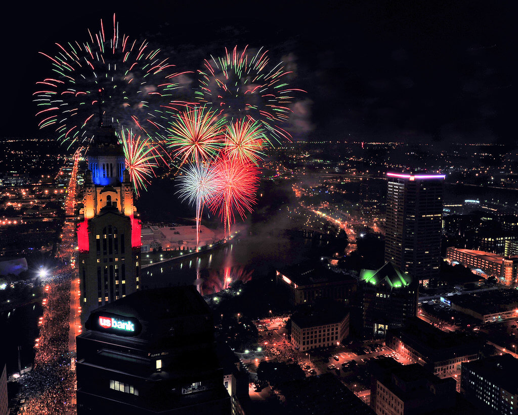 Fireworks Downtown Columbus Ohio 