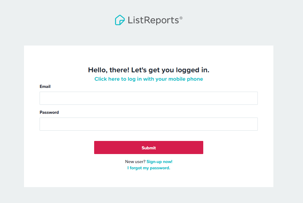 Listing Reports Login