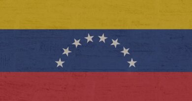 Yellow Blue Red Flag with Stars